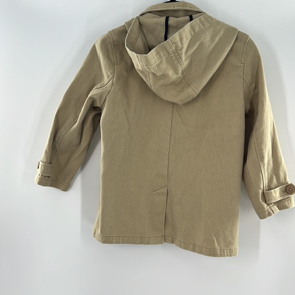 JANIE & JACK AUTHENTIC TAN HOODED BLAZER 3 BUTTON FRONT JACKET 6 - Picture 2 of 8